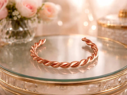 PULSERA COBRE TRENZADA TAMAÑO GRANDE