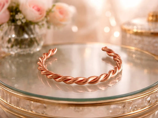 PULSERA COBRE TRENZADA TAMAÑO GRANDE