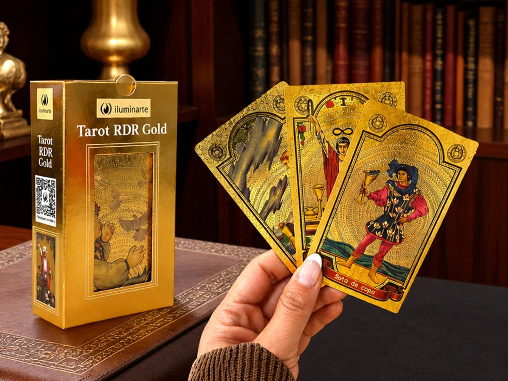 TAROT RIDER GOLD CON CARTAS DORADAS X1
