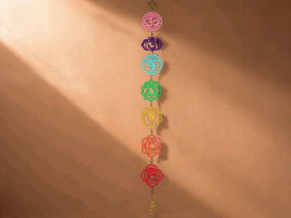 COLGANTE SIETE CHAKRAS XL 3D 96 CM APROX.