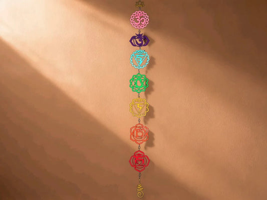 COLGANTE SIETE CHAKRAS XL 3D 96 CM APROX.