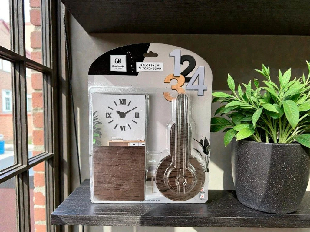 RELOJ AUTOADHESIVO NEGRO 60 CM