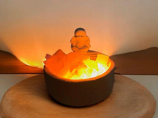 Lámpara de Sal Jardín Zen con Buda