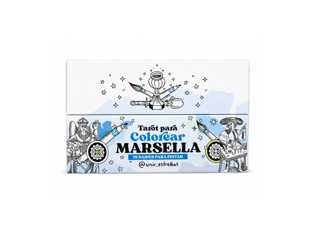 TAROT PARA COLOREAR CAJA MARSELLA - 78 NAIPES P/PINTAR