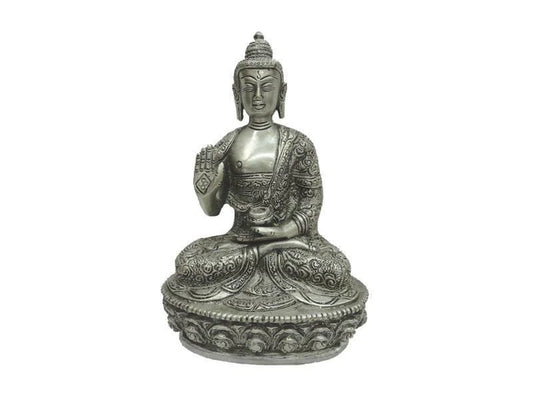 Bronce Buda con Historia Tallada 20 cm