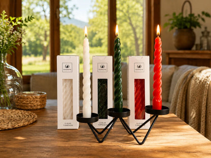 Velas torneadas de 20 cm: caja x 6 unidades