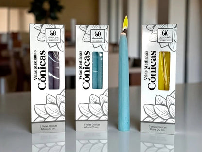 Velas medianas cónicas 20cm
